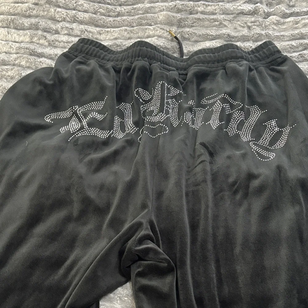 Ed Hardy Black Velour Tracksuit with Rhinestone Detail - Picture 6 of 6